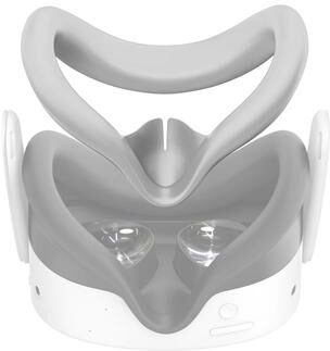 Uplift Essentials Comfort Fit Silicone Face Cover For Meta Quest 3S grey