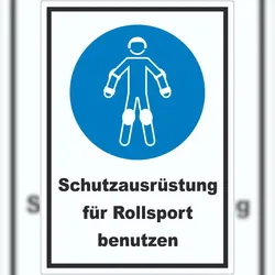 HB-Druck Schutzausrüstung für Rollsport benutzen Aufkleber A2 (420x594mm)