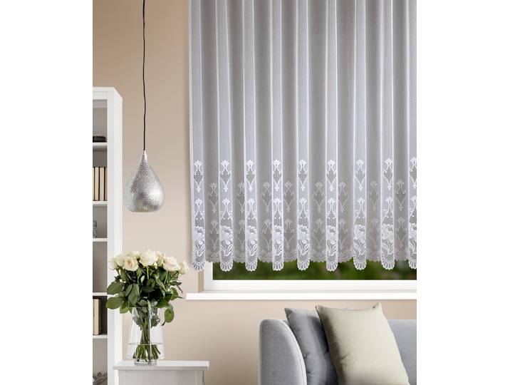 Gardine HOMING Sophie Gr. 1, weiß, B:600cm H:160cm, Polyester, Gardinen, Gardine, Fertigschal
