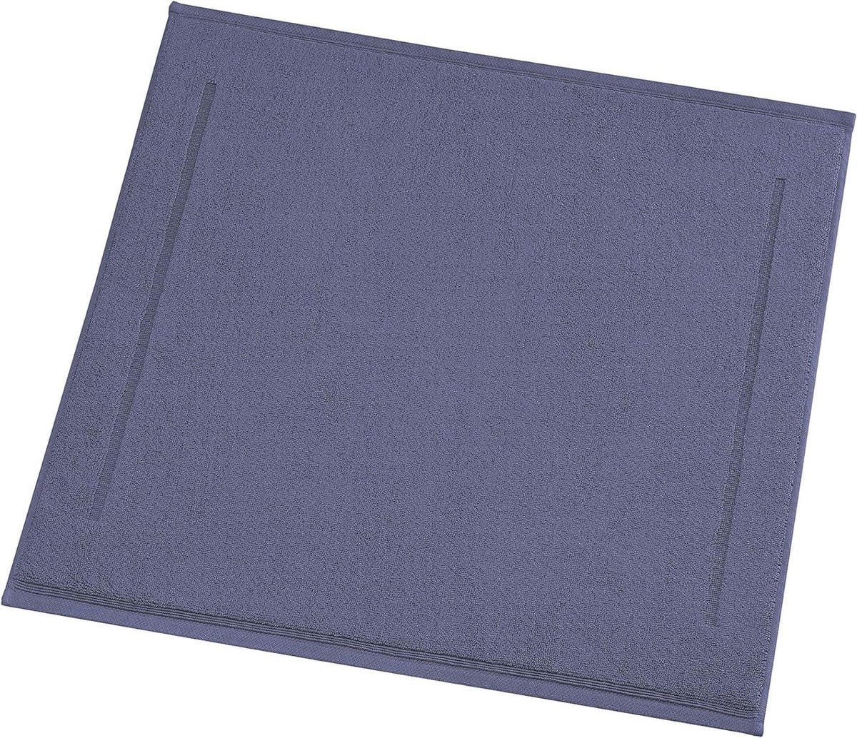 Luxe katoenen badmat in saffierblauw - 60 x 60 cm