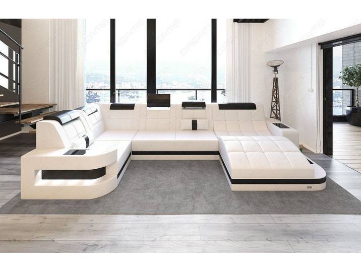 Mini Sofa Relax Wave U-Form in Leder