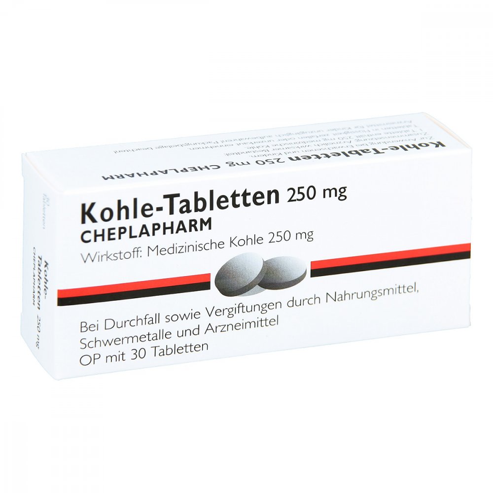 CHEPLAPHARM Arzneimittel GmbH Kohle-Tabletten 250mg 04257380