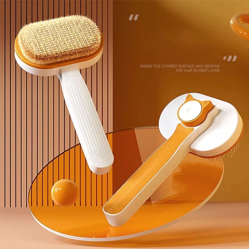 INF Brosse Ovale Auto-Nettoyante pour Chat - Toilettage Facile