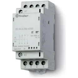 Finder Schütze Serie 22 4x 25A 24V, Ausführung: Schütz, Relais