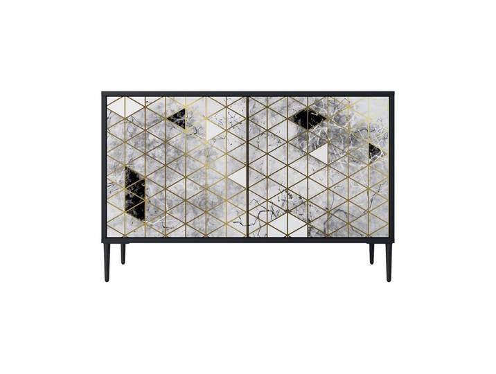 SPACEREBELS Kommode (3 Türen), Sideboard Komodenschrank Möbel für Wohnzimmer mit 2 Türen oder mit