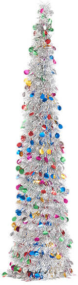 Smart Garden Three Kings 1.8m Pop Up Gatsby Tinsel Christmas Tree Silver