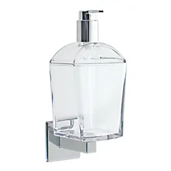 KOH-I-NOOR Tilda 5714 Wandseifenspender 8x8,5x20 cm chrom, einfache Montage ohne Bohren 5714KK