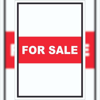 HB-Druck For Sale Aufkleber mit Text Werbeaufkleber hochkant A1 (594x841mm)