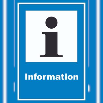 HB-Druck Information Schild A3 Rückseite selbstklebend