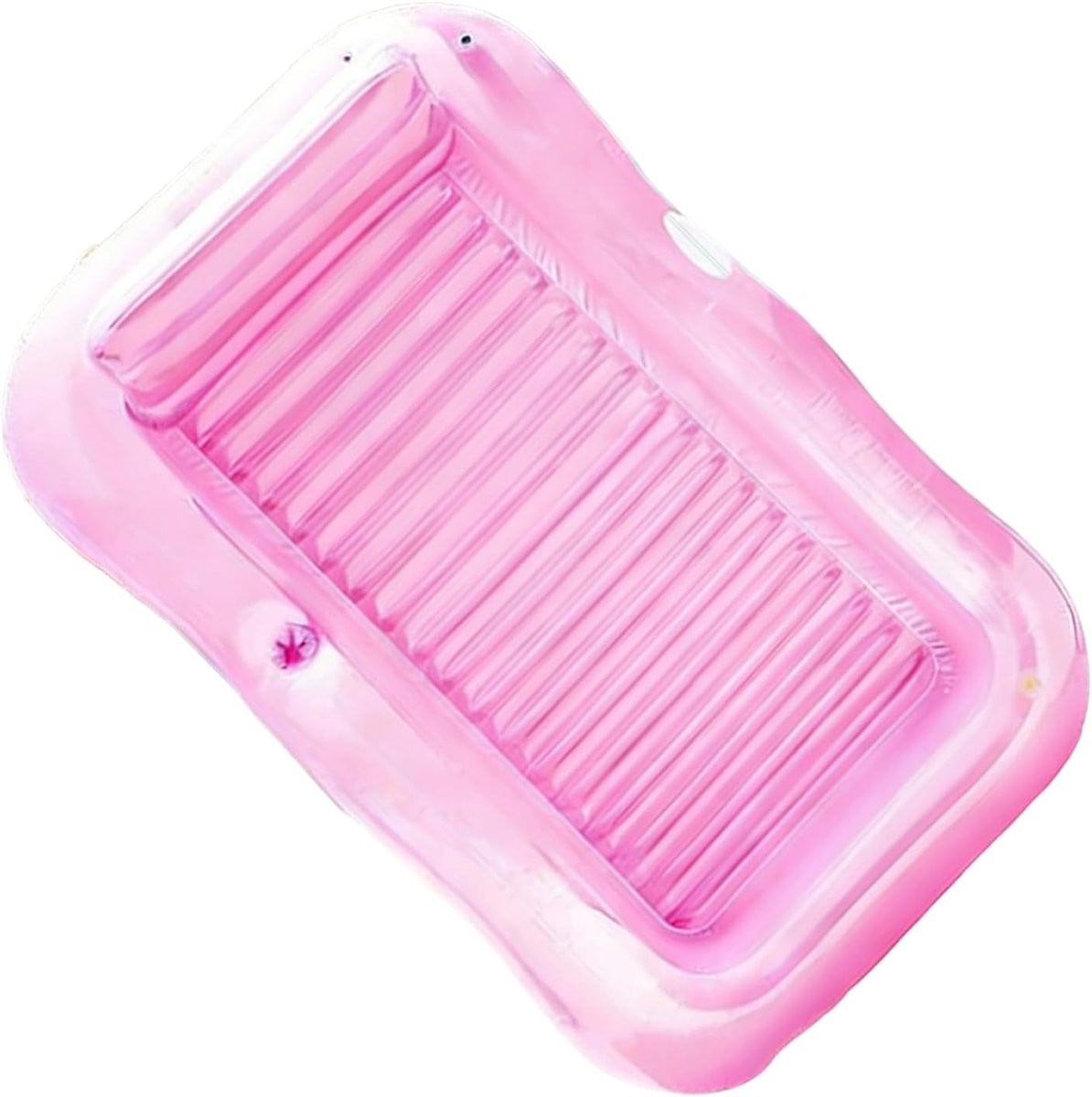 Opblaasbaar Tanning Pool Drijvend Lounger met Sproeisysteem - Roze - 208 x 130 cm