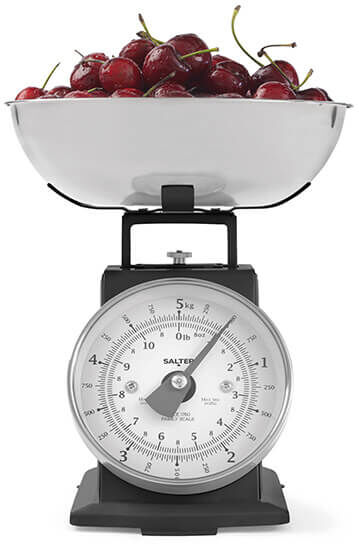 Salter Timeless Black Mechanical Kitchen Scale