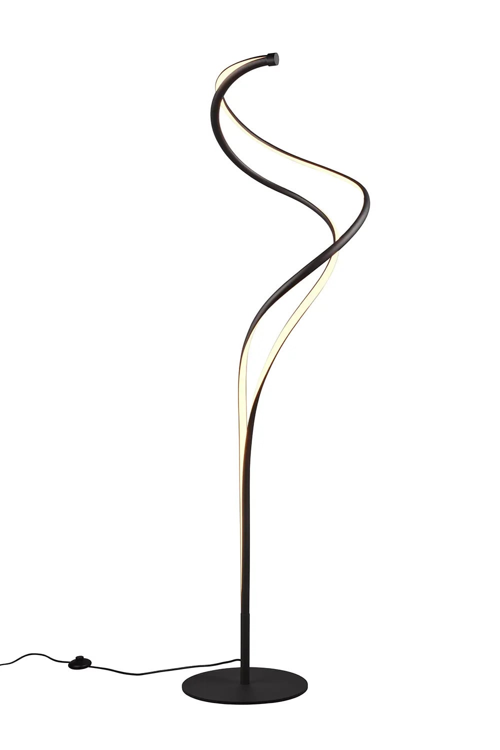 TRIO Select Vloerlamp Nala zwart met LED-accent voor in de woonkamer, Hoogte: 160 cm