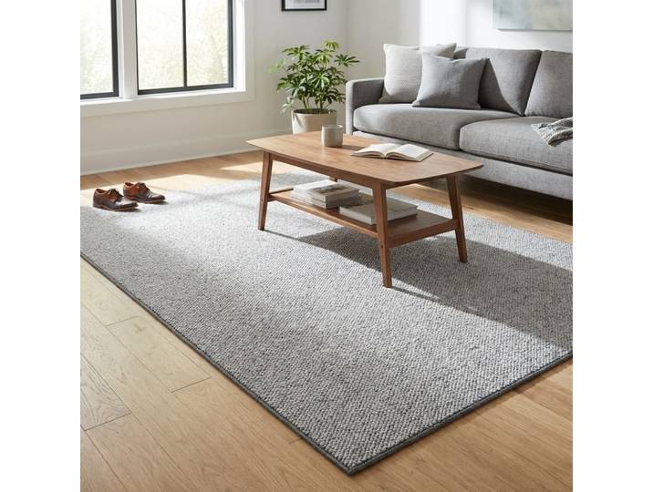 Tapis bouclé boules tuftés gris 140x200cm