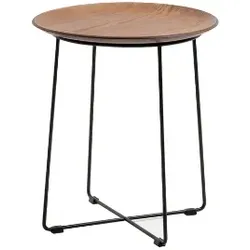 Beistelltisch Al Wood dunkles Holz/schwarz