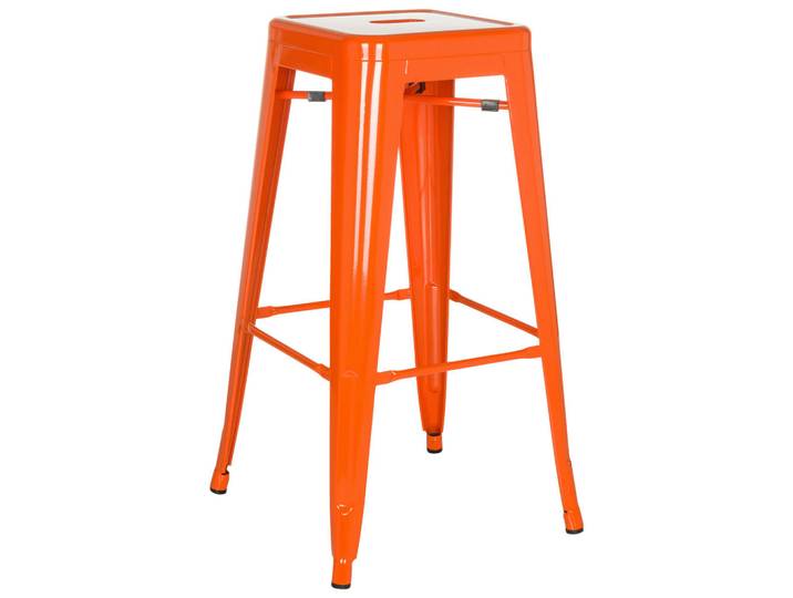 Mid.you Barhocker, Orange, Metall, konisch, 44x77x44 cm, stapelbar, Esszimmer, Barmöbel, Barhocker