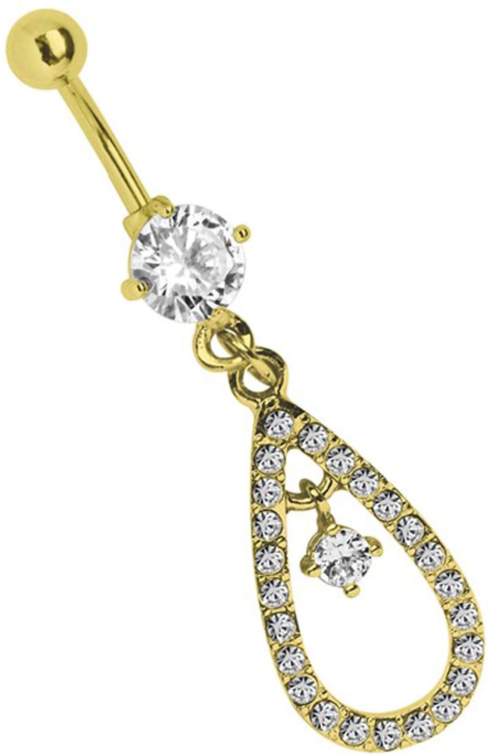 Bauchnabelpiercing ADELIA´S "Piercing  Bauchnabelpiercing", gold, Piercings, Kinder, Chirurgiestahl, Bauchnabelpiercing