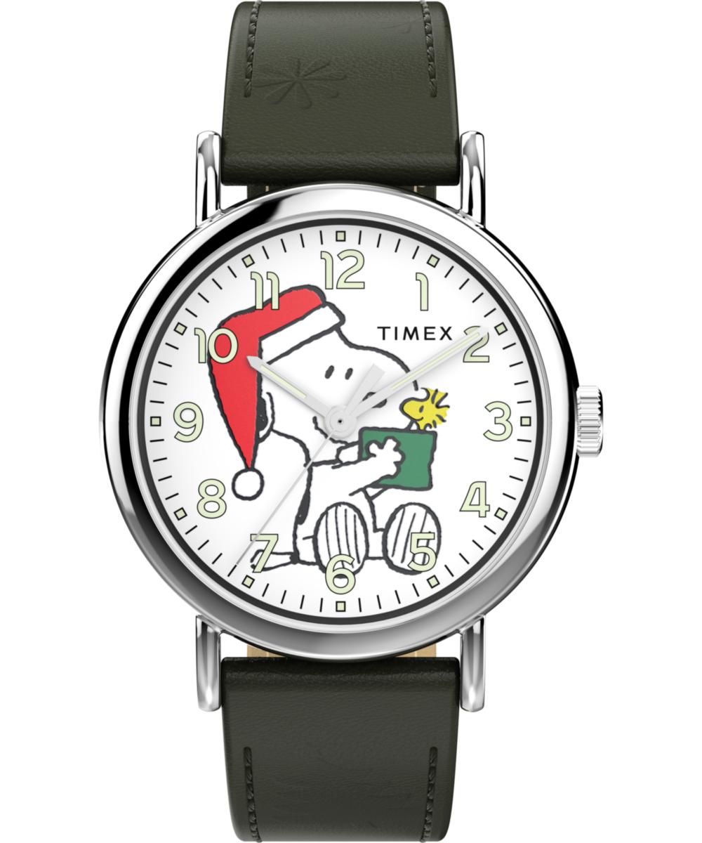 Timex Peanuts Weekender Main Line Heren Horloge Groen TW2Y12400