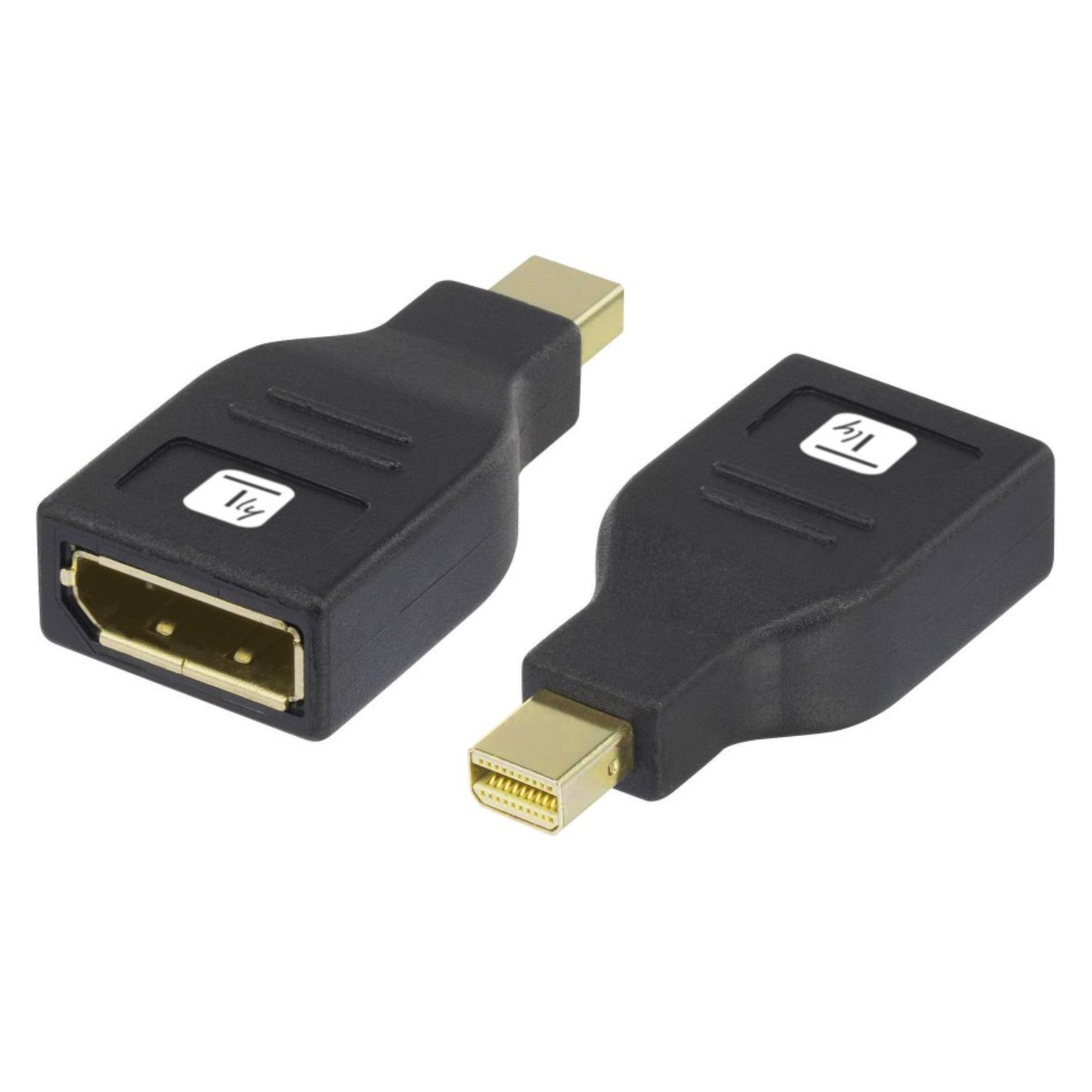 Techly Adapter DisplayPort F auf Mini DisplayPort M 4K schwarz (DisplayPort) (IADAP-DP-MDP2)