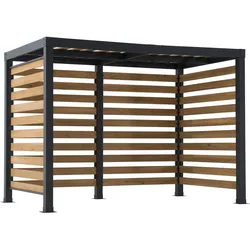 Sunjoy Stahl Pergola/Pavillon MARAO - 191cm x 313cm, schwarz/braun