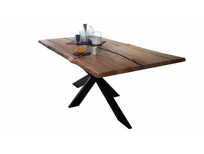 Main Möbel Esstisch Epoxidharz Tisch 180x100cm Kiew Wildeiche massiv