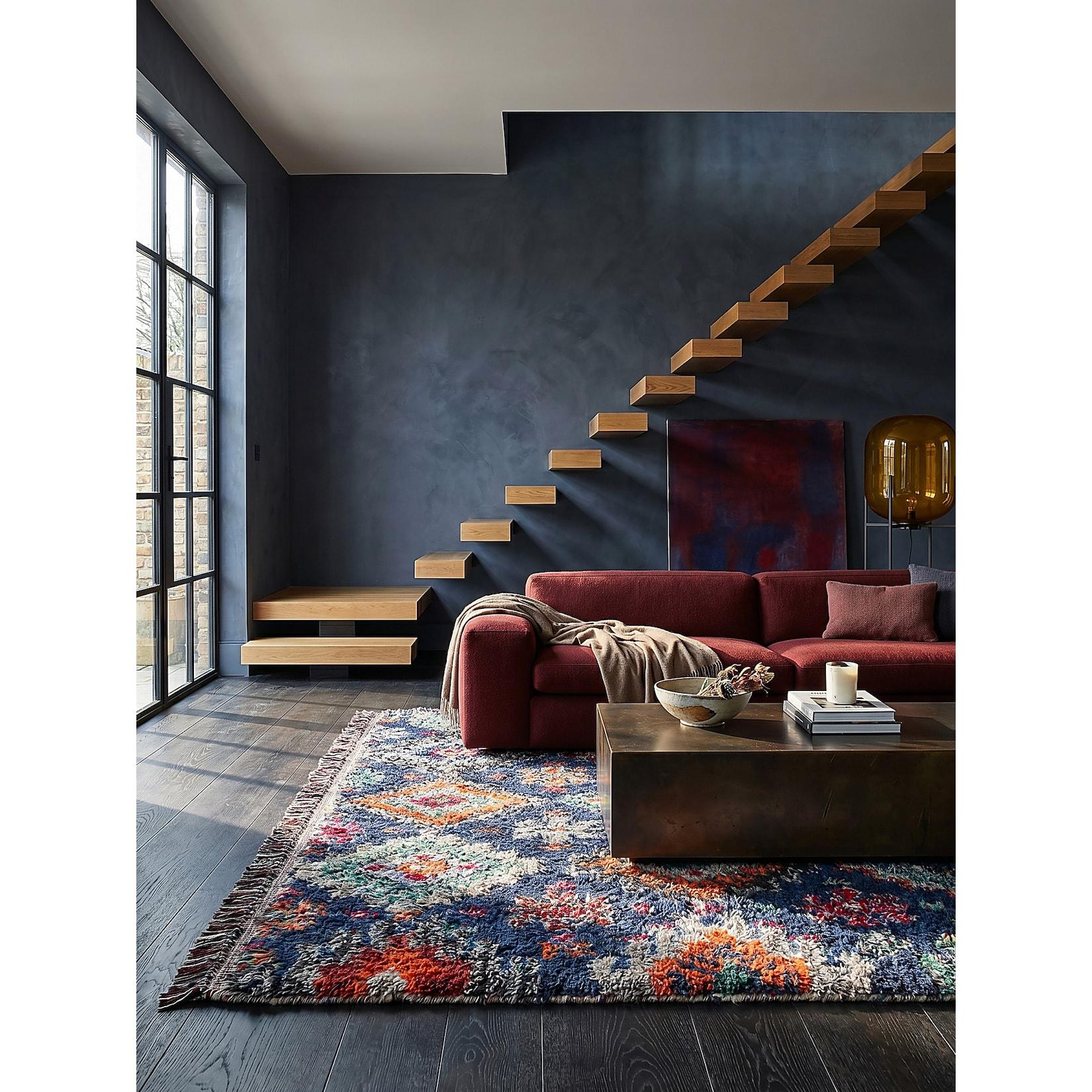 Shaggy-Teppich Berber Marineblau 160 x 230 cm - TAFRAUT Kadima