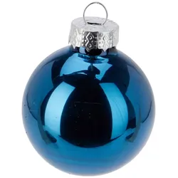 WellHome - Set mit 25 blauen Weihnachtskugeln Ø2,5cm - Glänzend