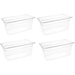 Gastronoble Vogue GN-Behälter GN1/3 - 15cm - 4 Behälter - Polycarbonat