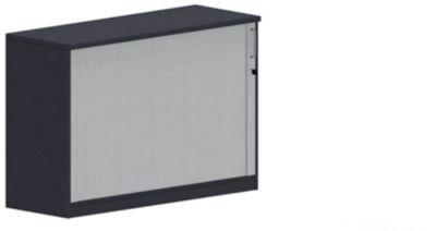 Querrollladenschrank BEXXSTAR, 2 Ordnerhöhen, H 825 mm, schwarz