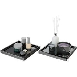 DEKOSCHALE Maya Schwarz Hochglanz 2er Set