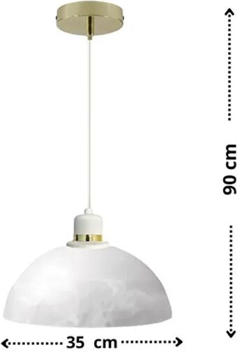 Lumes Biała wisząca lampa sufitowa - D2-C57