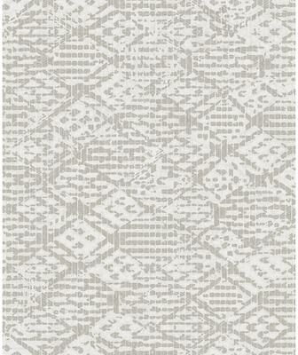 A-Street Prints Helene Silver Glitter Geometric Wallpaper
