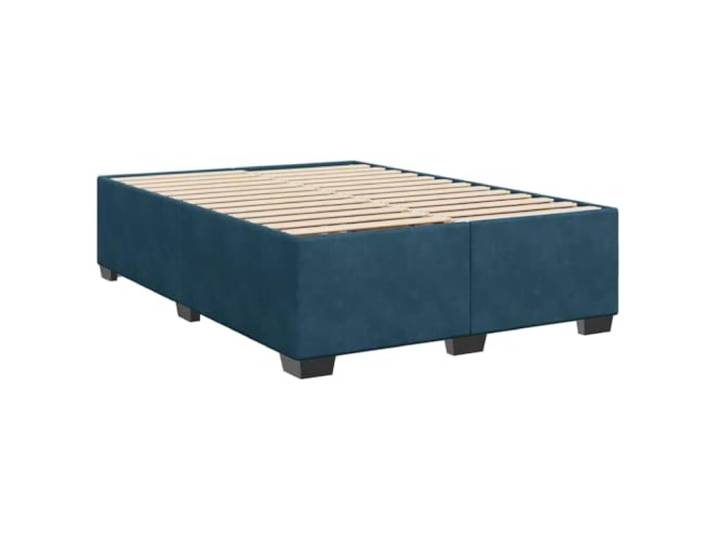 KTHLBRH Bettgestell Blau 160 x 200 cm aus Samt Lattenrost, stabile Füße, weich und bequem, für Schlafzimmer