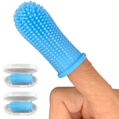 Hund super weich Haustier Finger Zahnbürste Zähne Reinigung Silikon Zahnbürste Werkzeug Hund Katze Reinigung