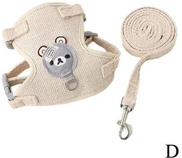 Uplifted Finds Adjustable Undershirt Style Pet Harness And Leash Set s yellow