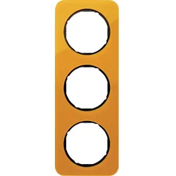 Berker 10132334 Rahmen 3fach R.1 Acryl orange transparent/schwarz glänzend