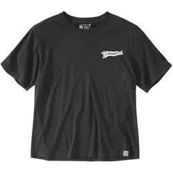 Carhartt, Arbeitsoberteil, Koszulka Tencel Pennant Flag BLACK (S)