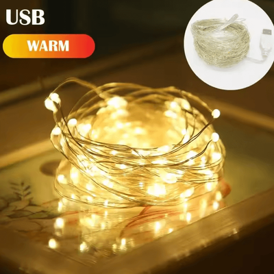 Inspire Curations 5M 10M USB Waterproof Copper Wire Fairy String Lights warm 5m 50led