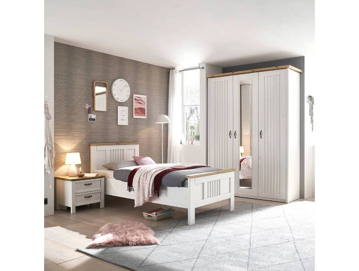Drehtürenschrank Morgenland 164cm Weiß