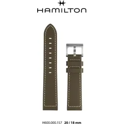 Hamilton - Khaki Field Auto Band-set Leder-grün-20/18 H690.000.157 - grün
