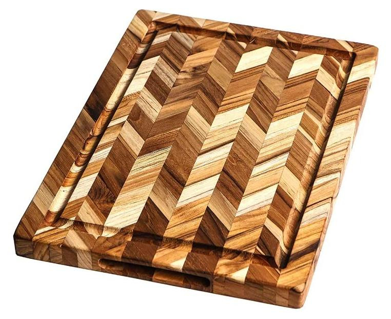 Dripio Snijplank van massief teak, rechthoekig, 35,5 x 25,5 cm