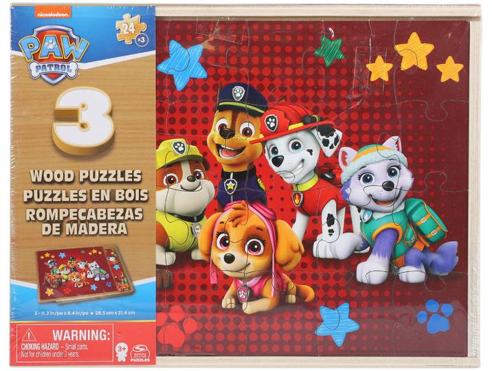 Spinmaster Paw Patrol Holzpuzzle Set 3+ Jahre