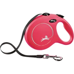 flexi New CLASSIC Gurt L 8m Roll-Leine für Hunde rot