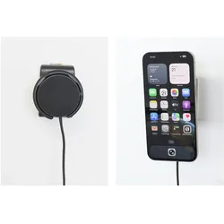 Brodit 217306 Magnetisches kabelloses Ladegerät (25 W), Wireless Charger, Schwarz
