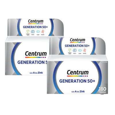 2x Centrum Generation 50+ Tabletten 2x180 St