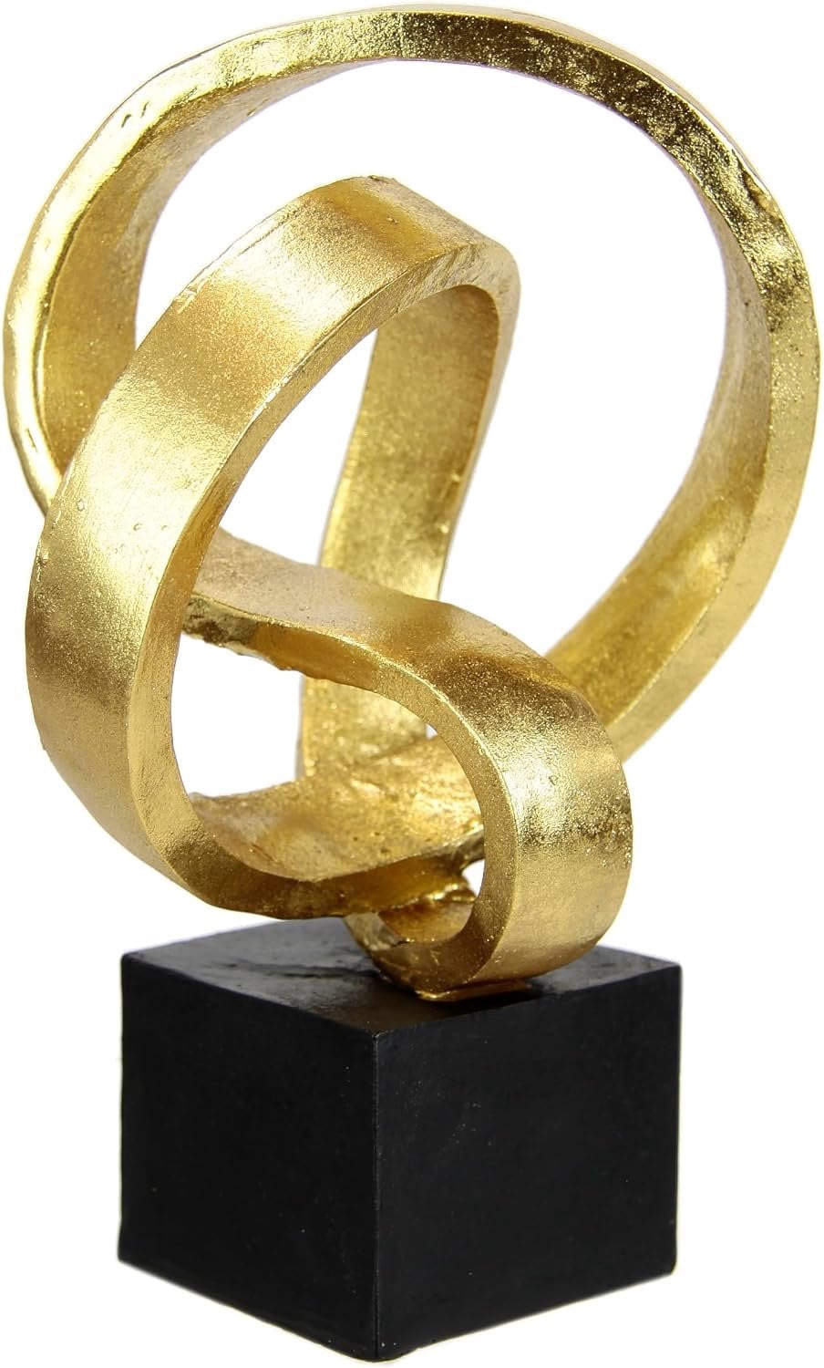 Moderne Decoratieve Beeldhouwkunst - Gouden Abstract Kunstobject voor op tafel