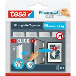TESA 77721 - Powerstrips CLICK - 4 Paar - 5,4kg