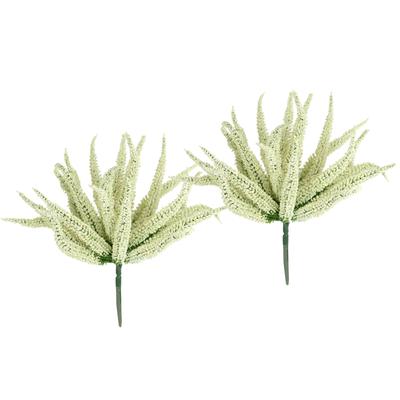 Kunstpflanze I.GE.A. "Erikabusch 2er Set", weiß, B:25cm H:25cm L:25cm, Kunststoff, Kunstpflanzen, Kunstpflanze, 25cm Heidenkraut Strauch Dekopflanze Dekoblume Bouquet Pflanze