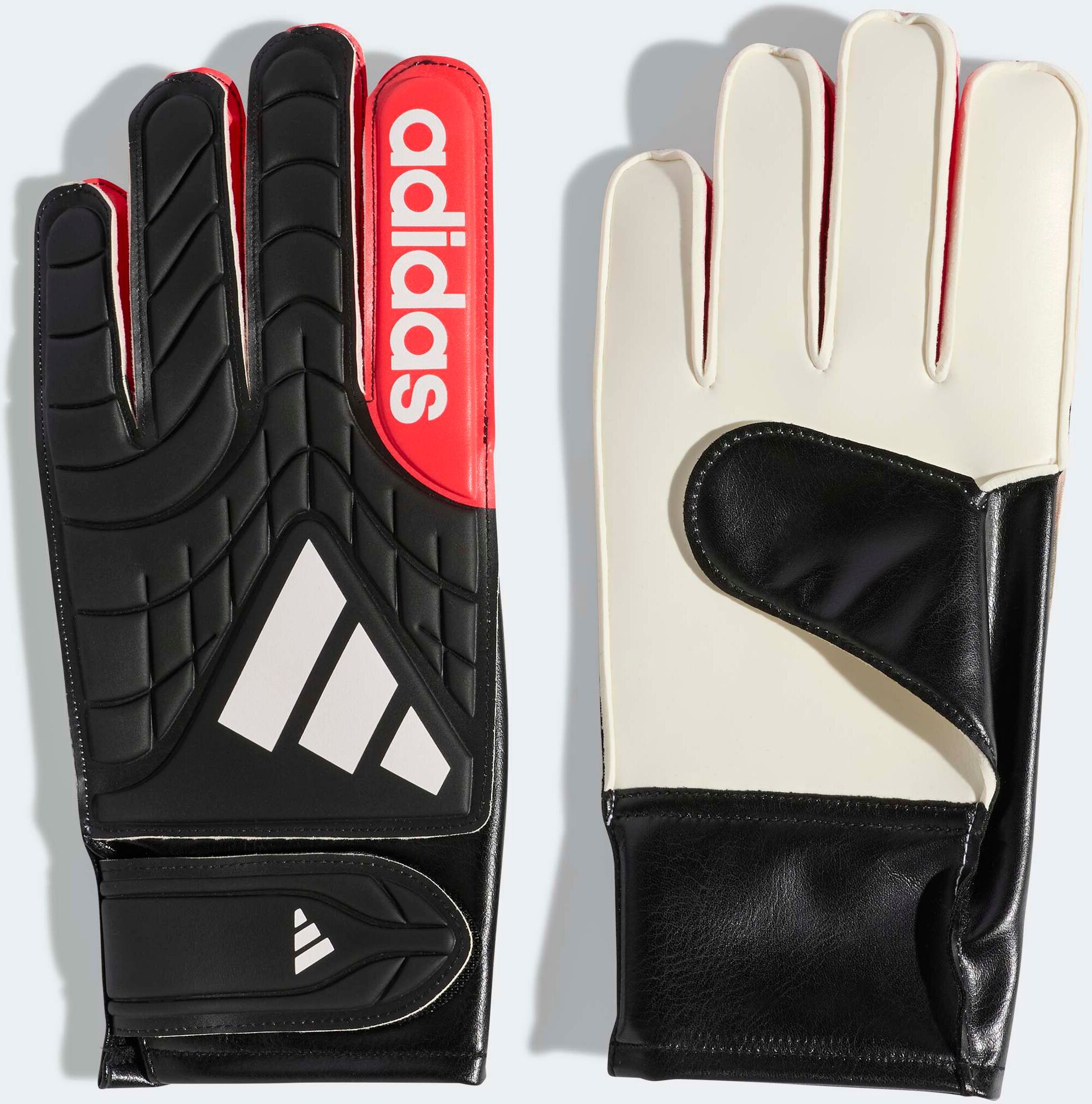 Torwarthandschuhe ADIDAS PERFORMANCE "COPA CLUB", Gr. 10, schwarz (schwarz, weiß, lucid rot), Materialmix, Handschuhe Torwarthandschuhe schwarz, weiß, lucid rot 10