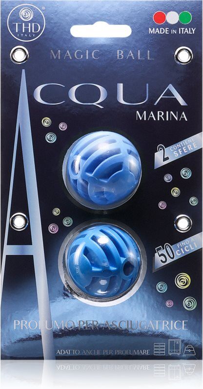 THD Acqua Marina boules parfumées pour sèche‑linge 2 pcs