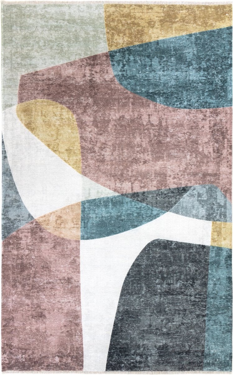 Tesso Living Kelim Trend Tapijt - Modern Laagpolig Vloerkleed - Multi - B/D: 320 x 230 cm